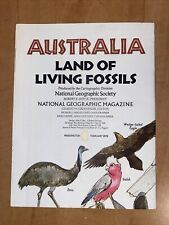 Vintage 1979 National Geographic Australia Land Of Living Fossils Map picture