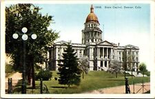 Denver, Colorado State Capitol Postcard One of the Finest Lawns in the World picture