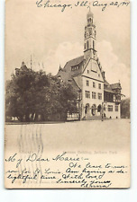 Old Vintage 1904 Postcard of Chicago Illinois German Building Jackson Park picture
