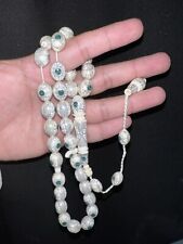 Prayer beads 33 Tarazan Ivory Inlaid With Malachite and Silver 87 grams عاج picture