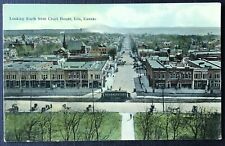 Antique Postcard Looking North From Courthouse Iola Kansas picture