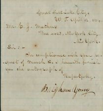 BRIGHAM YOUNG - MANUSCRIPT LETTER SIGNED 04/12/1864 picture