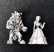 Miniature Solid Pewter Walt Disney BEAUTY and the BEAST Belle Metal Figurine C picture