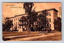 Minneapolis MN-Minnesota, City Hospital, Antique, Vintage c1908 Postcard picture