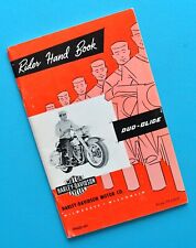 Antique Vintage 1960 Harley Riders Hand Book FL FLH Duo Glide Owners Manual picture