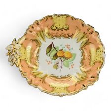 Grainger Worcester Handled Serving Dish Pierced Porcelain Hand Painted Fruit picture