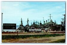c1950's Destroyer Pier No. 1 US Navy Pier Naval Station Newport RI Postcard picture