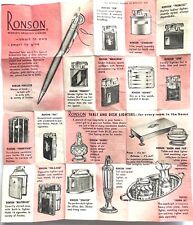ORIGINAL VINTAGE 1950s RONSON WHIRLWIND LIGHTER INSTRUCTIONS AND LIGHTER CATALOG picture