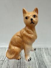 Vintage Porcelain Ginger Cat Collectible Figurine Sitting 4