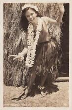 Vintage 1940's  RPPC H-65 Hawaiian Hula Girl Hawaii Tiki Real Photo Postcard picture