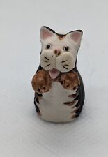Vintage Peter Fagan 1983 Miniature Cat Figurine Hand painted In Scotland 1” Tall picture