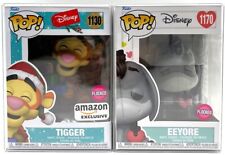 Funko Pop Disney Amazon Holiday Tigger #1130 & Eeyore #1170 Flocked Set of 2 picture