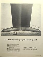 Young & Rubicam Advertising Big Feet Vintage Print Ad 1954 picture