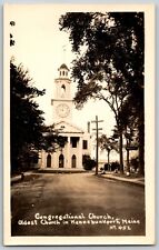 RPPC Vintage Postcard - Kennebunkport, Maine - Congregational Church Old Church picture