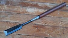Vintage Old Japanese Long Slick Push Chisel Tsuki Nomi Woodworking Tools 42 mm. picture