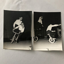 Circus Bicycle Unicycle Act 3 Santus 3 Julien Vintage Photo Photograph Lot 2x picture