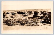 Fossil Fields South of Oakley Kansas KS Oakes c1930 Real Photo RPPC picture