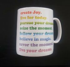 Oversized Rainbow Inspirational Motivational Quote Coffee Mug Cup Dreams Believe picture