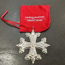 1998 REED AND BARTON STERLING SILVER CHRISTMAS CROSS ORNAMENT picture