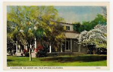 1930's Vintage Postcard A Bungalow Desert Inn Palm Springs California S. Willard picture
