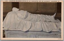 Valentine Recumbent Statue Of Lee Washington & Lee University Postcard L12 picture