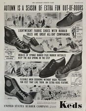 1939 US Rubber Corp Keds Shoes New York Autumn Arch Cushion Vintage Print Ad picture