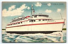 1940s M.V. CHINOOK THE NEW FLAGSHIP OF PUGET SOUND LINEN POSTCARD P5098 picture