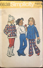 Vintage 1974 Simplicty Sewing Pattern 6638 Childs Size 5 & 6 Uncut picture