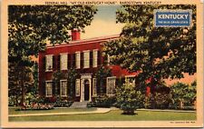 Vtg 1930's Federal Hill My Old Kentucky Home Bardstown Kentucky KY Postcard picture