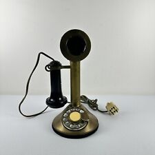 Antique Stromberg Carlson Brass Rotary Dial Candlestick Phone Rochester NY USA picture