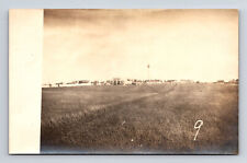 RPPC View of Old Farm Town Water Tower Real Photo Postcard picture