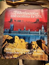 TWA large vintage advertising supplement from 1974 picture