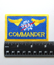 NASA COMMANDER Logo National Aeronautics & Space Administration Iron On Patch picture