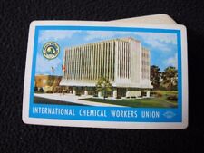 Vintage 1960s Pack Deck Playing Cards International Chemical Workers Union picture