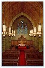 c1950's Interior of Beautiful Gothic Williams Chapel Point Lookout MO Postcard picture