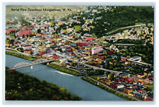 1959 Aerial View Downtown Morgantown West Virginia WV Posted Cancel Postcard picture
