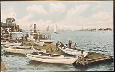 MARBLEHEAD, MASS. C.1907 PC.(M74)~VIEW OF BUSY FERRY LANDING picture