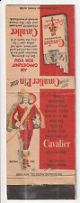 c1950s Vintage Cavalier Cigarettes Promotional Matchbook Advertisment Muskateer picture