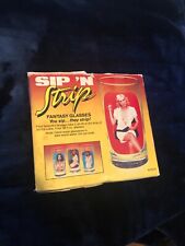 Sip N Strip Nude Drinking Glass vtg Spencer fantasy set of four  picture