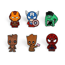 Set of 5 Marvel Superhero Enamel Pin Badge for Bag Clothes Hat picture