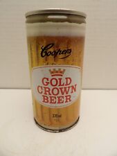 COOPERS GOLD CROWN CRIMPED STEEL PULL TAB BEER CAN #89 SOUTH AUSTRALIA picture