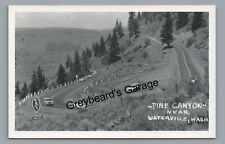 RPPC Pine Canyon Roadside near WATERVILLE WA Washington Real Photo Postcard picture