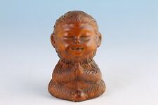 chinese boxwood hand carved wukong buddha figure statue netsuke collectable picture
