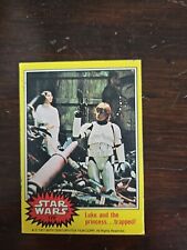 1977 Topps Star Wars Series 3 Yellow Luke and the princess Trapped # 170 picture