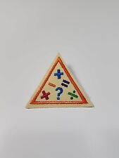 Girl Scouts Math Fun Try-It Triangle Badge Patch Mathematics Symbols picture
