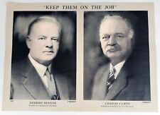 1932 Herbert Hoover & Charles Curtis Campaign Poster VF picture