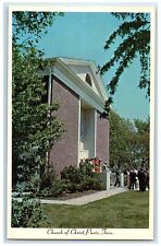 c1960's Church Of Christ Building People From Inside Paris Tennessee TN Postcard picture