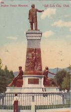 Brigham Young's Monument Salt Lake City Utah UT 1911 Tenino WA Postcard B17 picture