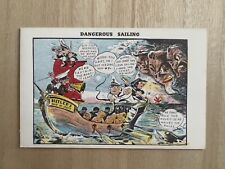Dangerous Sailing; Anti-Axis WWII Postcard Propaganda picture
