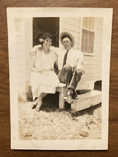 Vintage 1920s Man Woman Husband Wife Pleasant Park Florida FL Real Photo P10k14 picture